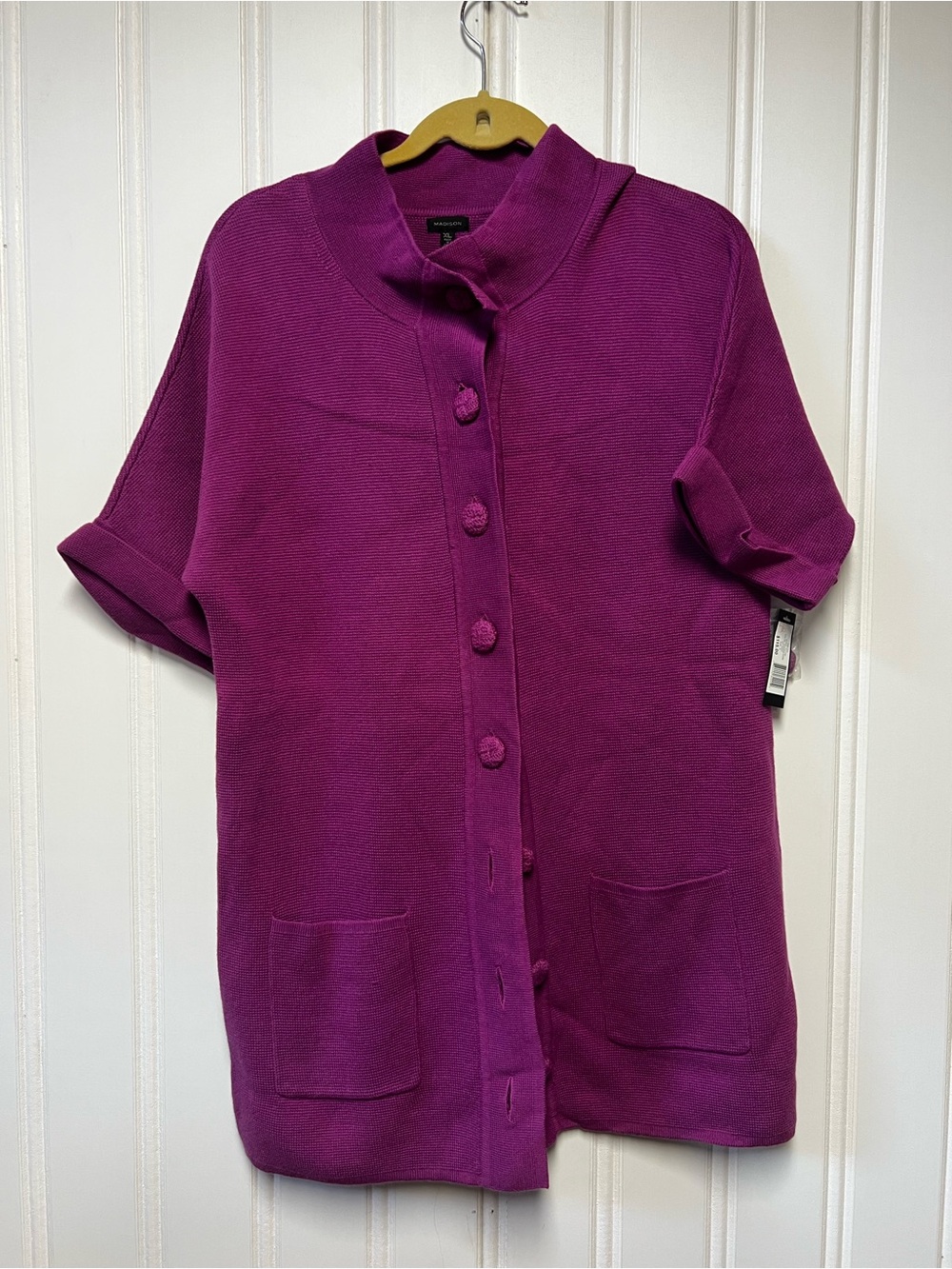 Madison Women's Bright Magenta Knit Sweater
